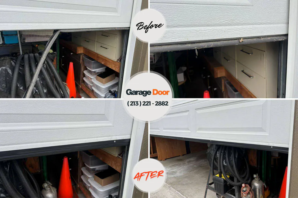 Before and after: garage door repair El Rito, NM